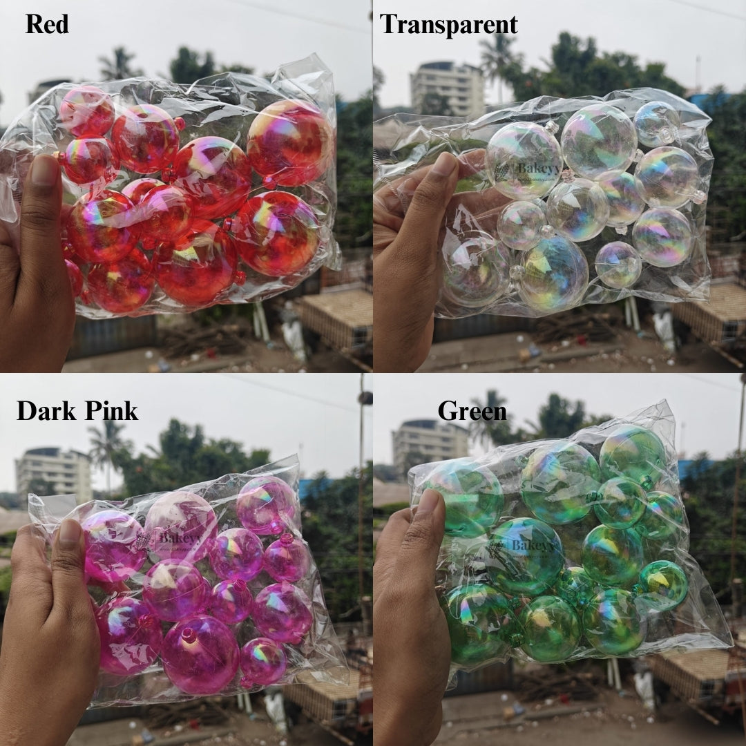 Decorative Transparent Faux Balls for Cake & Party Styling | Cake Décor | Pack of 12
