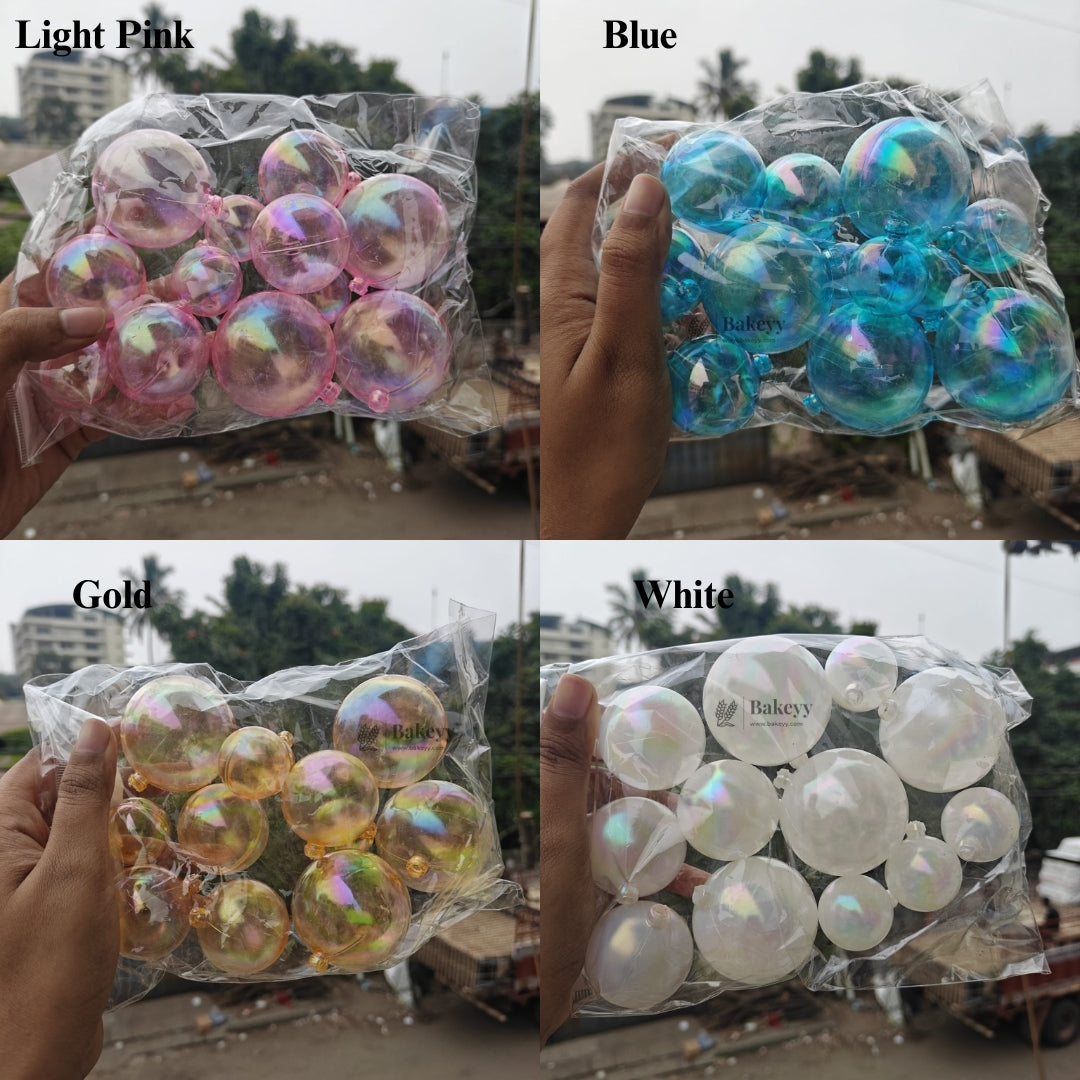 Decorative Transparent Faux Balls for Cake & Party Styling | Cake Décor | Pack of 12
