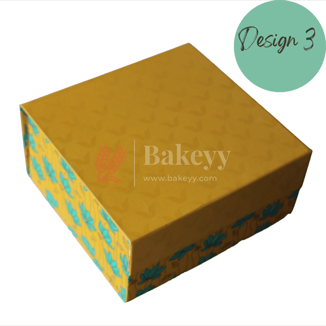 10x10x4 Inch | Collapsible Hamper Boxes | Rigid Box | Cardboard Box | Gift Box - Bakeyy.com - India - 10x10x4 Inch | Collapsible Hamper Boxes | Rigid Box | Cardboard Box | Gift Box - Design 3