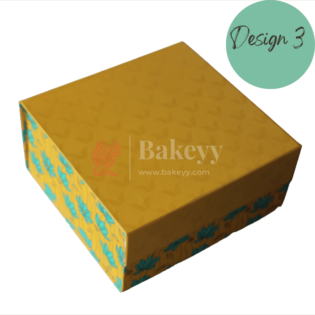 8x8x4 Inch | Collapsible Hamper Boxes | Rigid Box | Cardboard Box | Gift Box - Bakeyy.com - India - 8x8x4 Inch | Collapsible Hamper Boxes | Rigid Box | Cardboard Box | Gift Box - Design 3