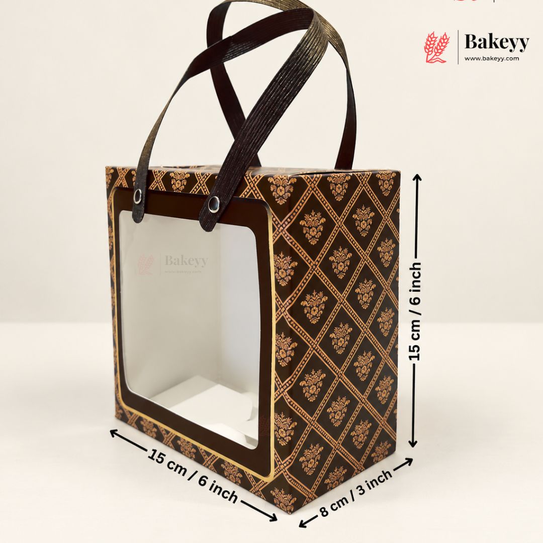 Designer Printed Paper Hamper Box with Handle | Pack of 10