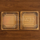 Golden Square PET Dessert Container with Gold and Black Base | Pack of 50