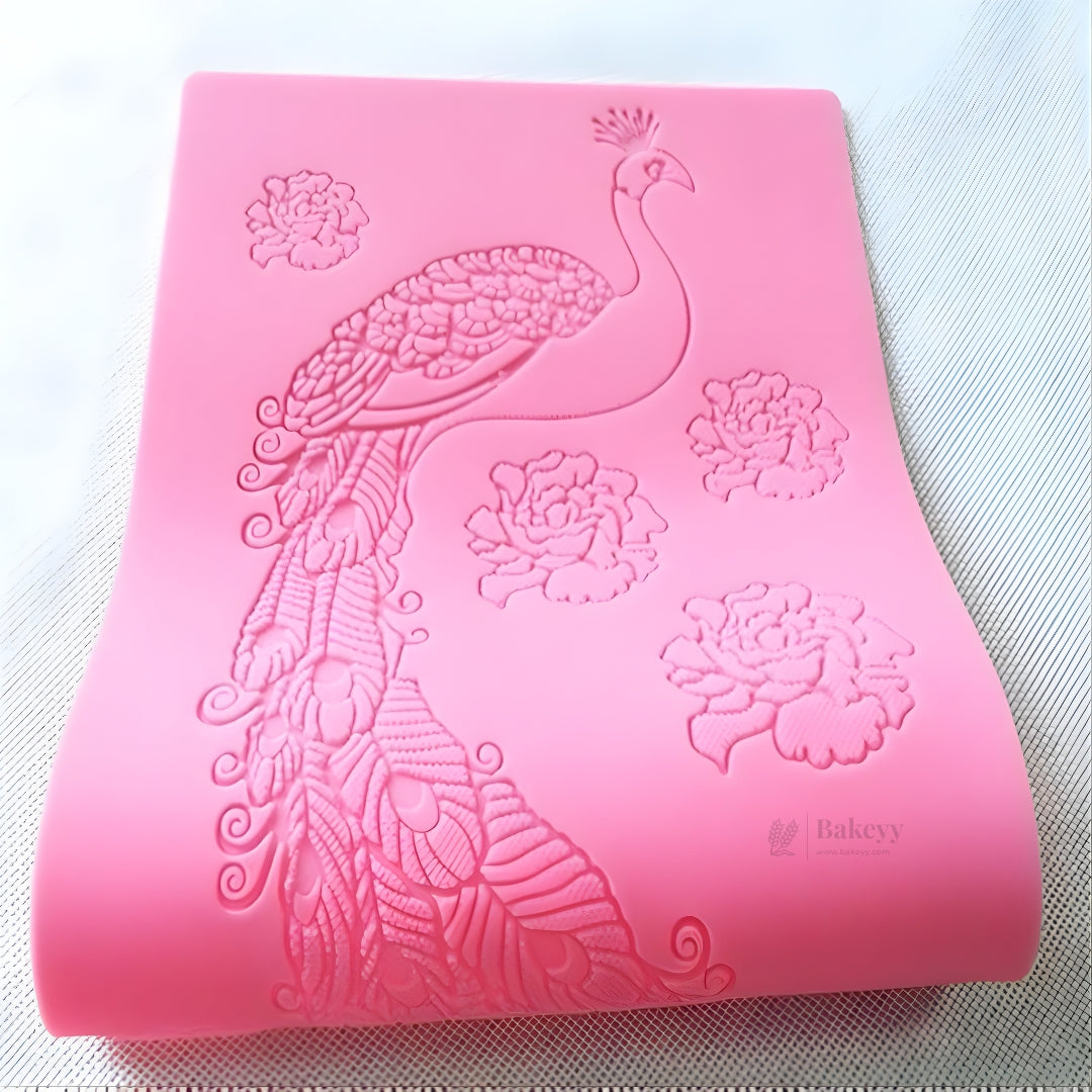 Peacock Design Silicone Mould | Decorative Baking & Craft Mould | Food-Grade Silicone | Pack of 1