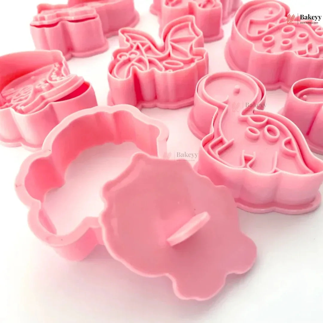 Dinosaur_Theme_Cookie_Cutter_Embosser_Set_2 - Bakeyy.com