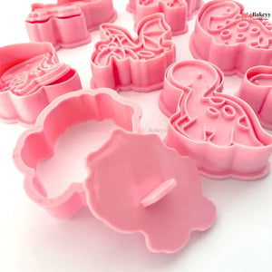 Dinosaur_Theme_Cookie_Cutter_Embosser_Set_2 - Bakeyy.com
