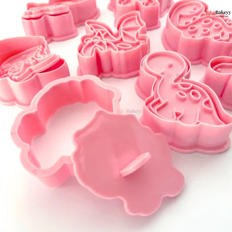 Dinosaur Theme Cookie Cutter & Embosser Set | 8 Piece | Pack of 1 