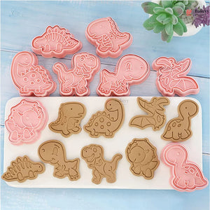 Dinosaur_Theme_Cookie_Cutter_Embosser_Set_3 - Bakeyy.com