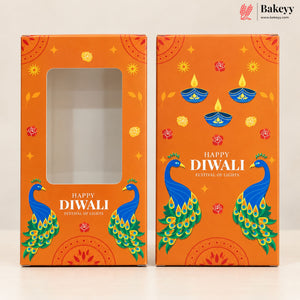 Diwali Theme Printed Chocolate Bar Box with Window | Multiple Designs | Pack of 10