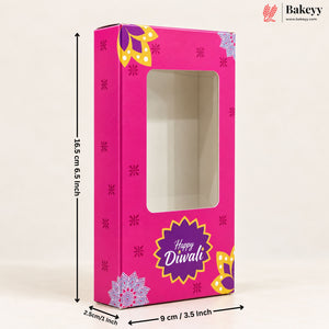 Diwali Theme Printed Chocolate Bar Box with Window | Multiple Designs | Pack of 10