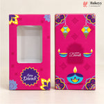 Diwali Theme Printed Chocolate Bar Box with Window | Multiple Designs | Pack of 10