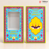 Diwali Theme Printed Chocolate Bar Box with Window | Multiple Designs | Pack of 10