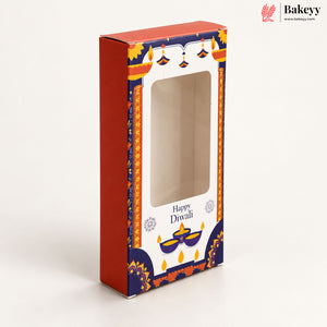Diwali Theme Printed Chocolate Bar Box with Window | Multiple Designs | Pack of 10