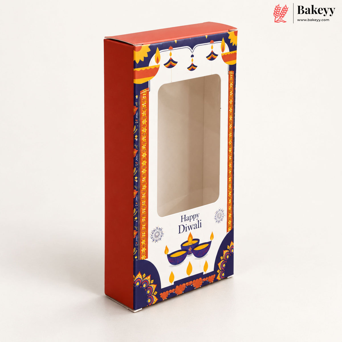 Diwali Theme Printed Chocolate Bar Box with Window | Multiple Designs | Pack of 10