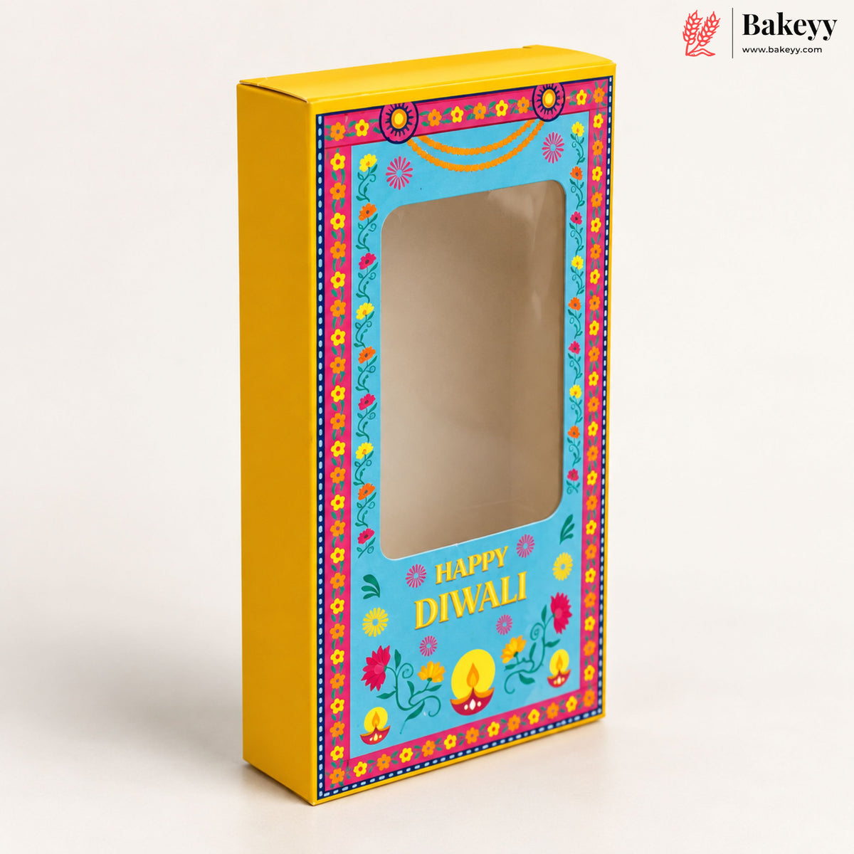 Diwali Theme Printed Chocolate Bar Box with Window | Multiple Designs | Pack of 10
