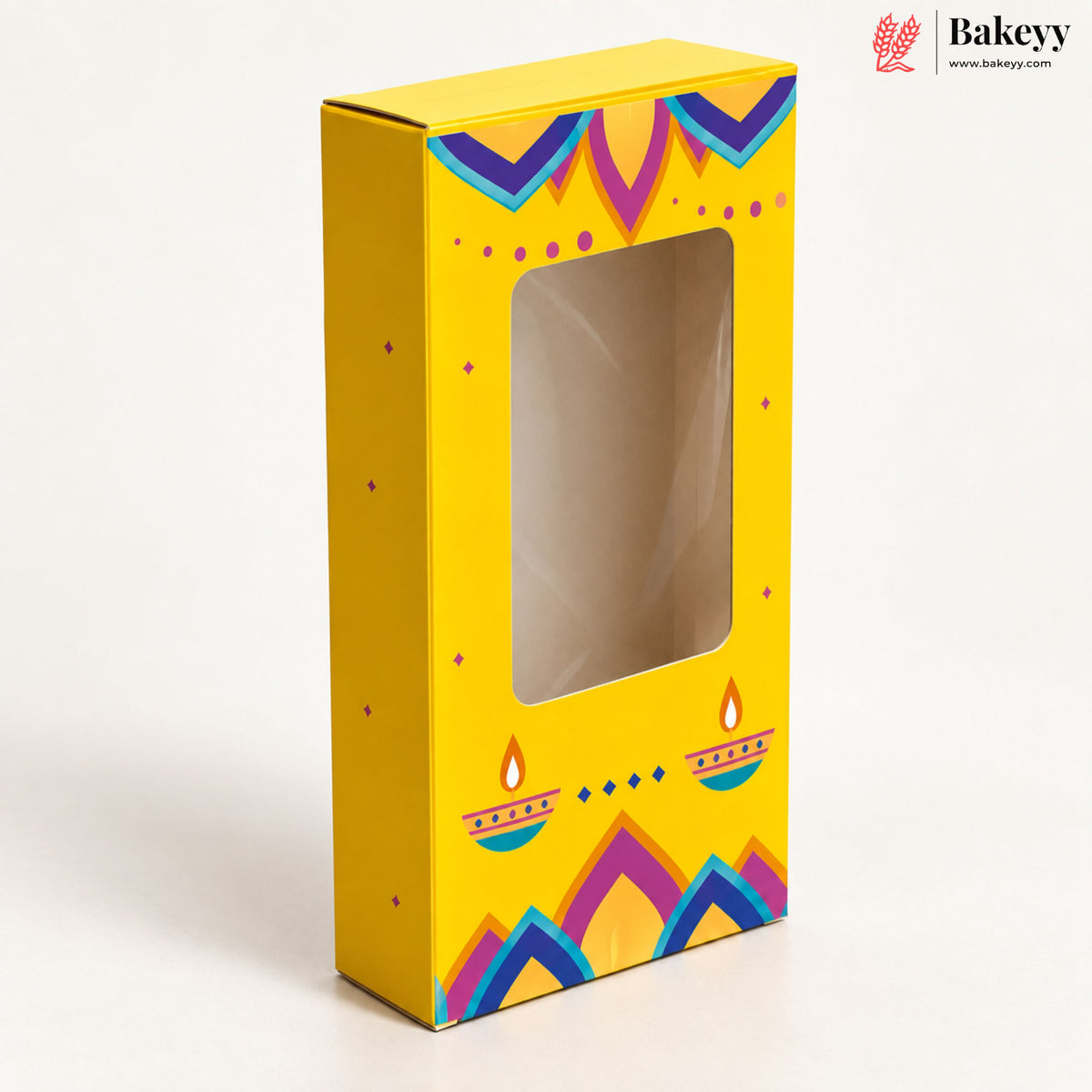Diwali Theme Printed Chocolate Bar Box with Window | Multiple Designs | Pack of 10