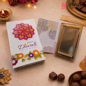 Diwali Special Chocolate Gift Box with Gold Tray | Premium Festival Gift Packaging | Pack of 6