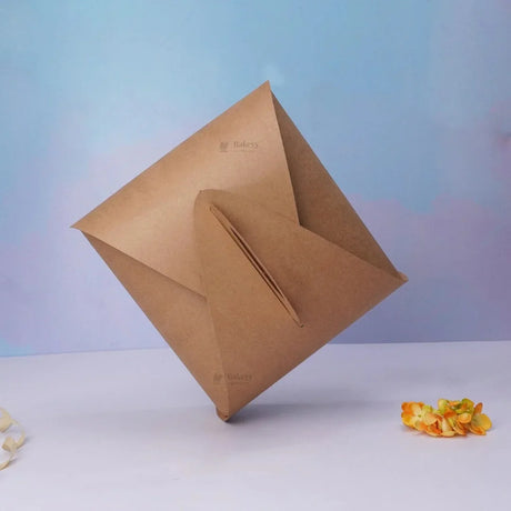 Dome Cake Box with Handle | Kraft Color Paper | Elegant Curved Top Packaging Box | Pack of 25