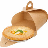 Dome Cake Box with Handle | Kraft Color Paper | Elegant Curved Top Packaging Box | Pack of 25