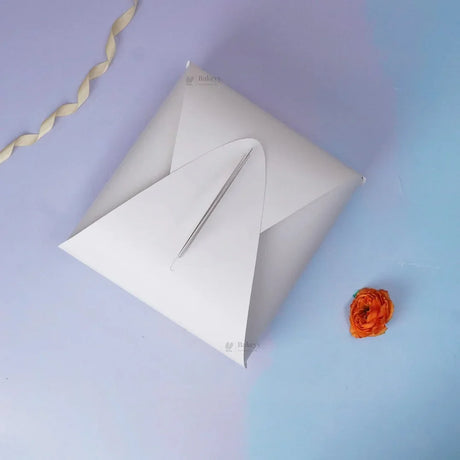 Dome Cake Box with Handle | White Color Paper | Elegant Curved Top Packaging Box | Pack of 25