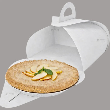 Dome Cake Box with Handle | White Color Paper | Elegant Curved Top Packaging Box | Pack of 25 - Bakeyy.com - India - Dome Cake Box with Handle | White Color Paper | Elegant Curved Top Packaging Box | Pack of 25 - 8x8x5 Inch 675.00