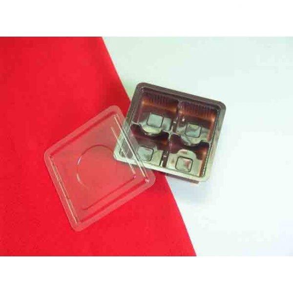 4 Cavity Dream Chocolate Box With Transparent Lid (Pack Of 25) - Bakeyy.com - India - 4 Cavity Dream Chocolate Box With Transparent Lid (Pack Of 25) - Default Title