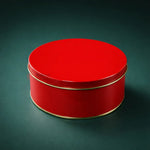 Dream Cake Tin Box Gold Round Empty Decorative Tin Box | 500 Gram Tin | Gift Box | Pack of 6 - Bakeyy.com - India - Dream Cake Tin Box Gold Round Empty Decorative Tin Box | 500 Gram Tin | Gift Box | Pack of 6 - Gold