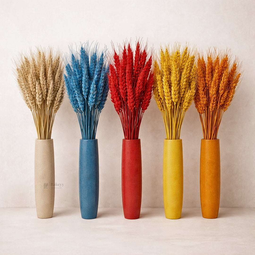 Dried Wheat Stems for Décor | Long Stem Natural Floral Accent | Decorative Bunch | Multiple Color Options | 45 - 55 Stems | 1 Bunch
