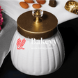 Dry Fruit Jar for Gifting | White Metal Dry Fruit Jar | Pack Of 1 - Bakeyy.com - India - Dry Fruit Jar for Gifting | White Metal Dry Fruit Jar | Pack Of 1 - Default Title