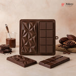 2 Cavity Dual Design Silicone Chocolate Bar Mould | Diamond Pattern & Classic Kunafa Chocolate Mould | Pack of 1