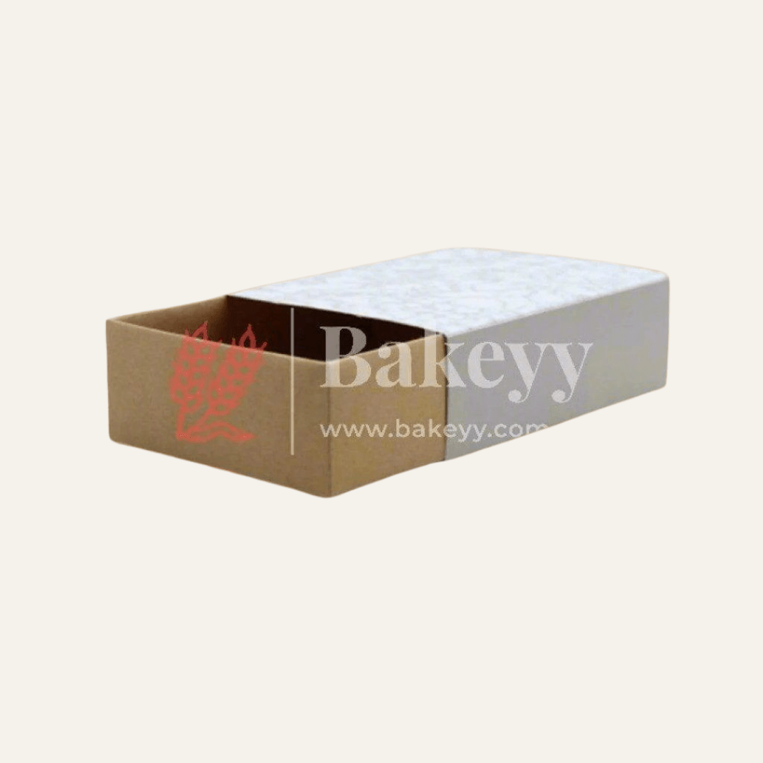 White Printed Slider Rigid Boxes, DIY Gift Box, Cookie Boxes, Biscuit Boxes | Pack of 10 - Bakeyy.com - India - White Printed Slider Rigid Boxes, DIY Gift Box, Cookie Boxes, Biscuit Boxes | Pack of 10 - Default Title
