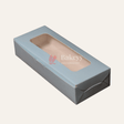 2 Macron Box | Blue Color | With Window - Bakeyy.com - India - 2 Macron Box | Blue Color | With Window - Pack Of 10