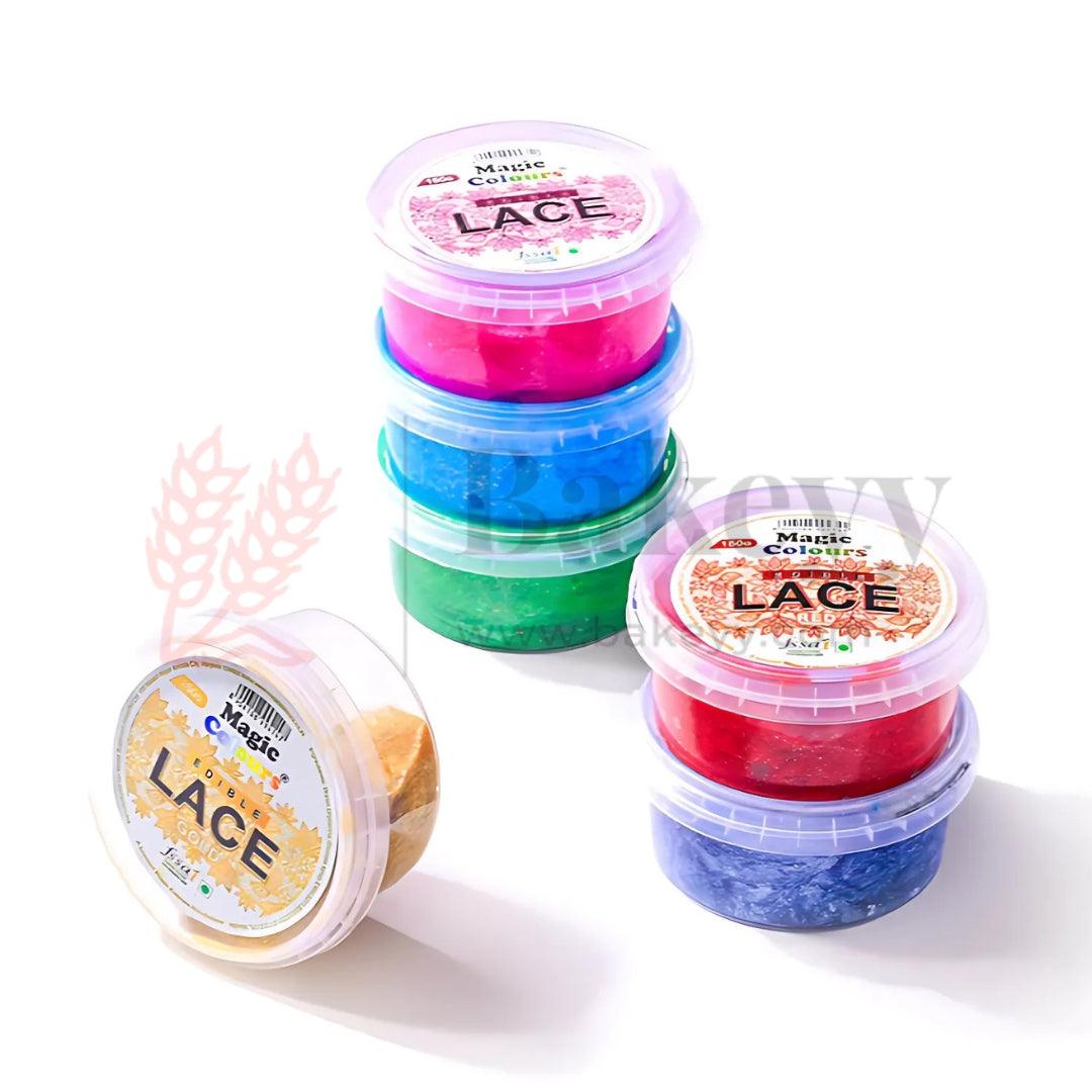 Magic Colors Edible Lace | Edible Lace Paste Colours | Gold | 150g - Bakeyy.com - India - Magic Colors Edible Lace | Edible Lace Paste Colours | Gold | 150g - Default Title