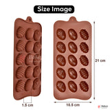 Silicone Easter Egg Chocolate Mould – 15 Cavity Decorative Tray| 1 Piece