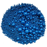 Blue Edible Pearl Sprinkles -7  Sizes Mix