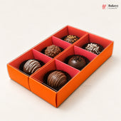 Elegant Chocolate & Sweet Gift Box with Transparent Lid & 6-Compartment | Pack of 10