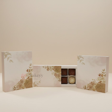 Elegant Floral Chocolate Gift Box with Inner Tray | Gift Box | Multipurpose Box | Pack of 10