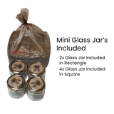 Elegant Sparkling Gift Basket with Glass Jars | Perfect for Gifting and Home Décor - Bakeyy.com - India - Elegant Sparkling Gift Basket with Glass Jars | Perfect for Gifting and Home Décor - Four Jar