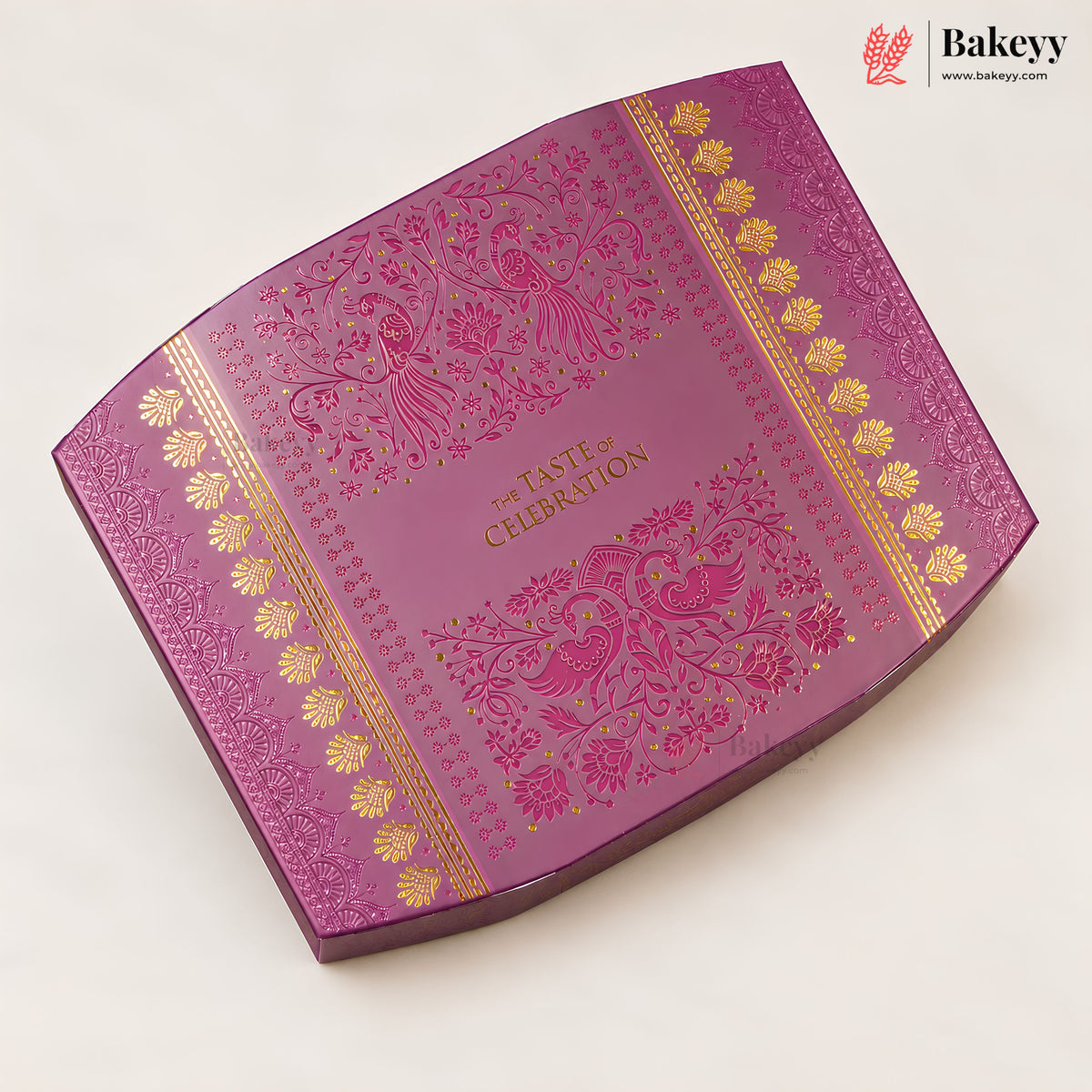 Oval Sweet & Dry Fruit Gift Box with Golden Cavity | 4 Designs | Pack of 1