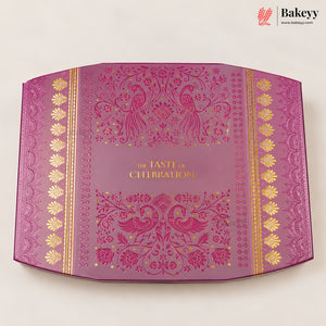 Oval Sweet & Dry Fruit Gift Box with Golden Cavity | 4 Designs | Pack of 1