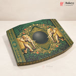 Oval Sweet & Dry Fruit Gift Box with Golden Cavity | 4 Designs | Pack of 1