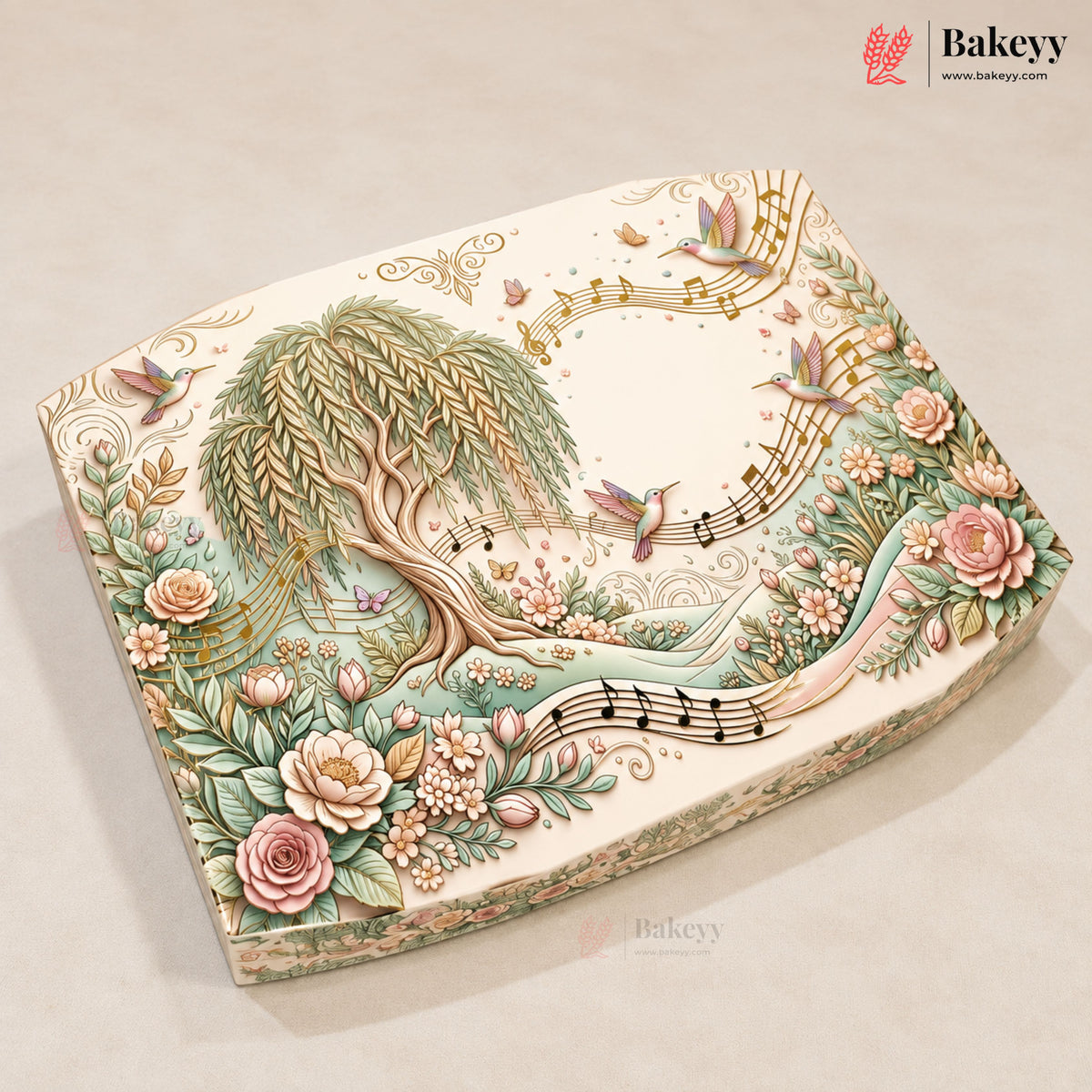 Oval Sweet & Dry Fruit Gift Box with Golden Cavity | 4 Designs | Pack of 1