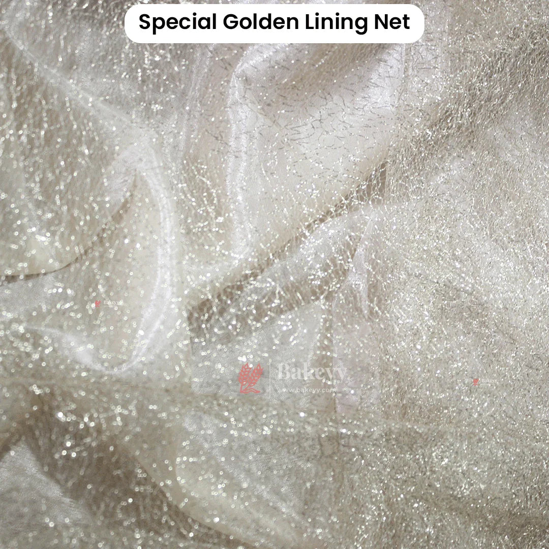 Erratic_Golden_Square_Woven_Hamper_-_Elegant_Gifting_Basket-_golden_lining_net_-_bakeyy.com - Bakeyy.com