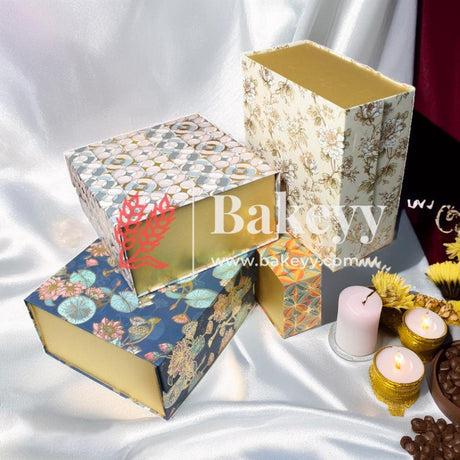 12x10x4 | Collapsible Hamper Boxes | Rigid Box | Cardboard Box | Gift Box | - Bakeyy.com - India - 12x10x4 | Collapsible Hamper Boxes | Rigid Box | Cardboard Box | Gift Box | - Design 1