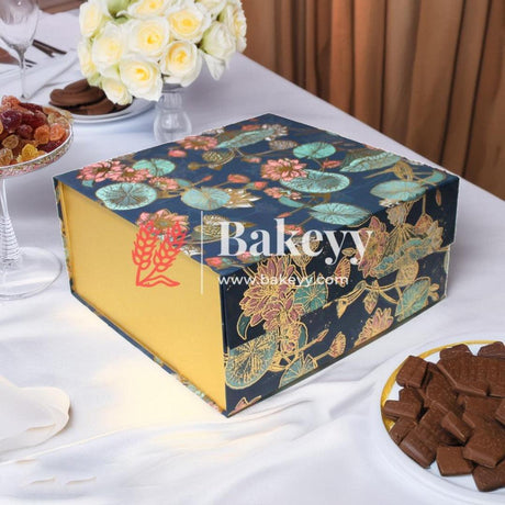 12x10x4 | Collapsible Hamper Boxes | Rigid Box | Cardboard Box | Gift Box | - Bakeyy.com - India - 12x10x4 | Collapsible Hamper Boxes | Rigid Box | Cardboard Box | Gift Box | - Design 3