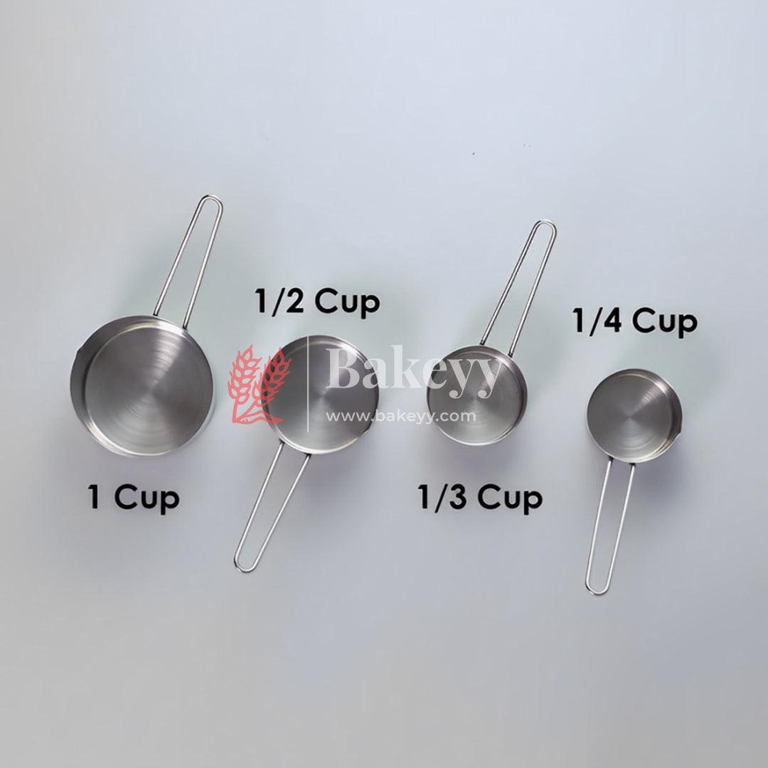 4 Piece Measuring Cup Set Stainless Steel - Bakeyy.com - India - 4 Piece Measuring Cup Set Stainless Steel - Default Title