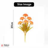 Artificial Chrysanthemum Flower Bunch – 37cm |Soft Peach And Coral Orange | Decorative Stick for Home & Events | Pack Of 1 (Copy)