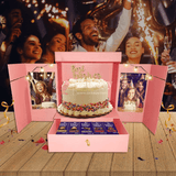 Card Board Surprise Cake Box with One Drawer Gift Box - Bakeyy.com - India - Card Board Surprise Cake Box with One Drawer Gift Box - Red