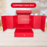 Card Board Surprise Cake Box with One Drawer Gift Box - Bakeyy.com - India - Card Board Surprise Cake Box with One Drawer Gift Box - Red