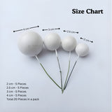 Decorative Faux Balls Cake Topper | Cake Decor | Craft & Décor Fillers | Mixed Sizes