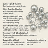 Decorative Faux Balls Cake Topper | Cake Decor | Craft & Décor Fillers | Mixed Sizes